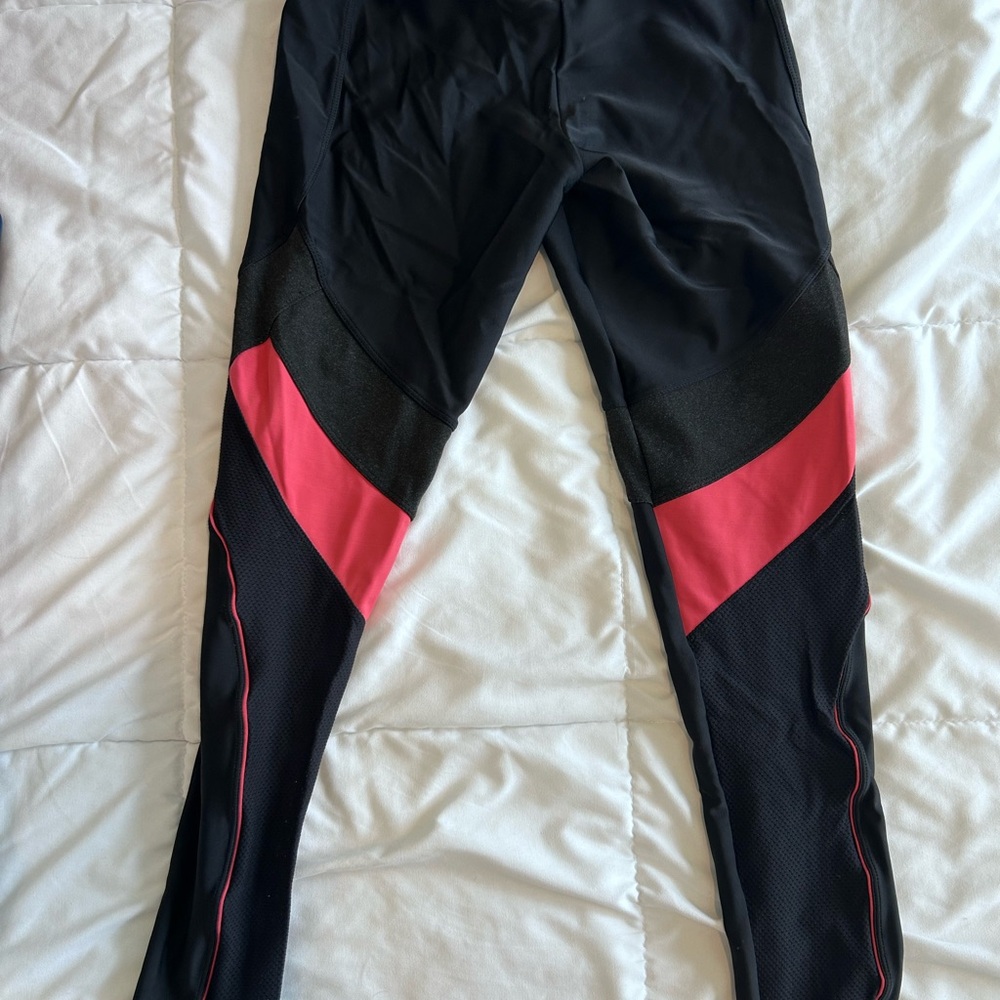 Black and Pink Athletic Leggings